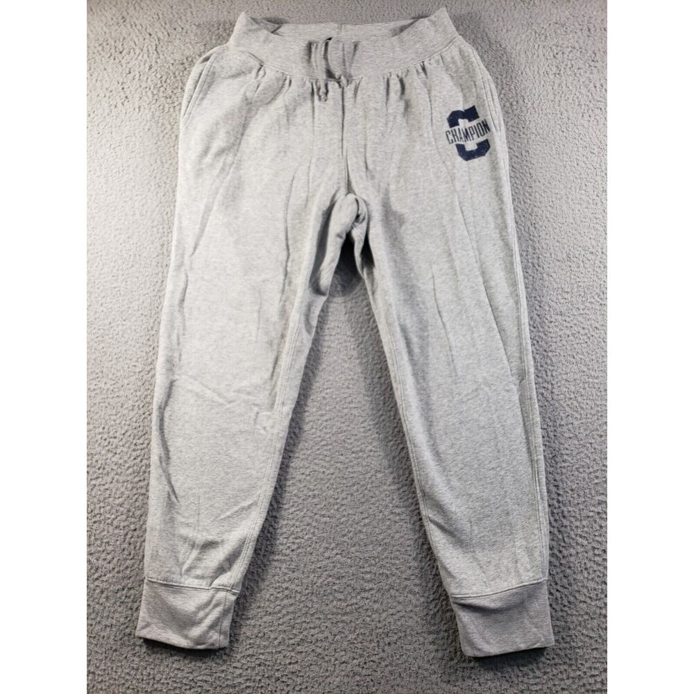 Champion Joggers Men's Large Gray Sweatpants Cotton Causal Stretch Athleisure